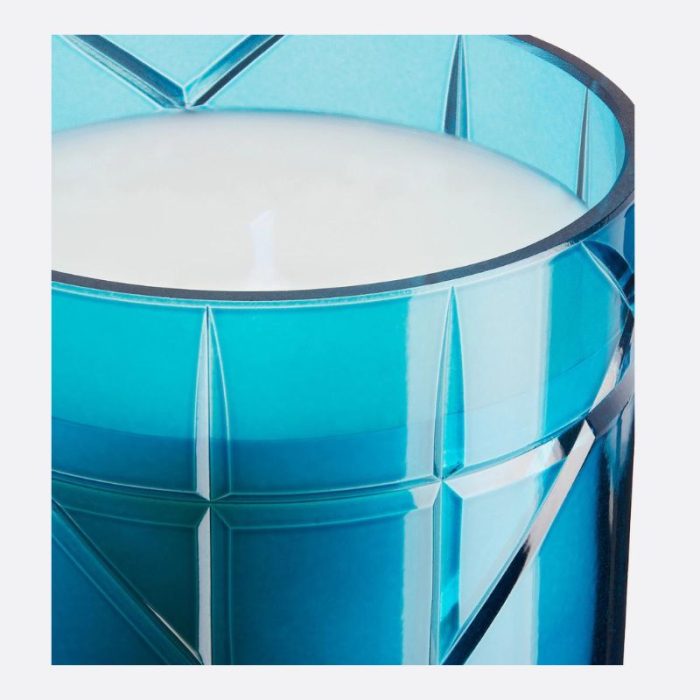 Christian Dior Bouquet Marin Scented Candle Blue Cannage Motif