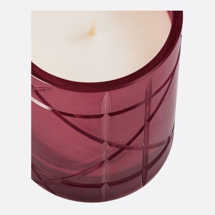 Christian Dior Secret New Baies Scented Candle Burgundy Cannage Motif