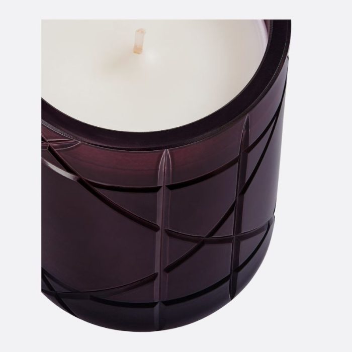 Christian Dior Secret Rose Scented Candle Amethyst Colored Cannage Motif