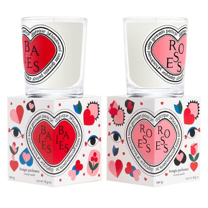 Diptyque Valentines Baies & Roses Duo Classic Candle