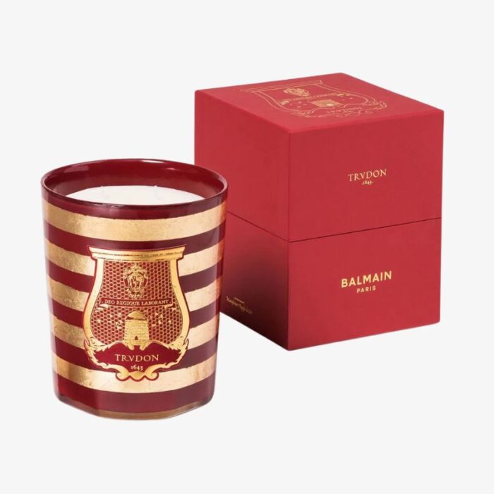 Maison De Luxxso World Wide - TRUDON X BALMAIN XL Candle Couture Black Rose & Leather
